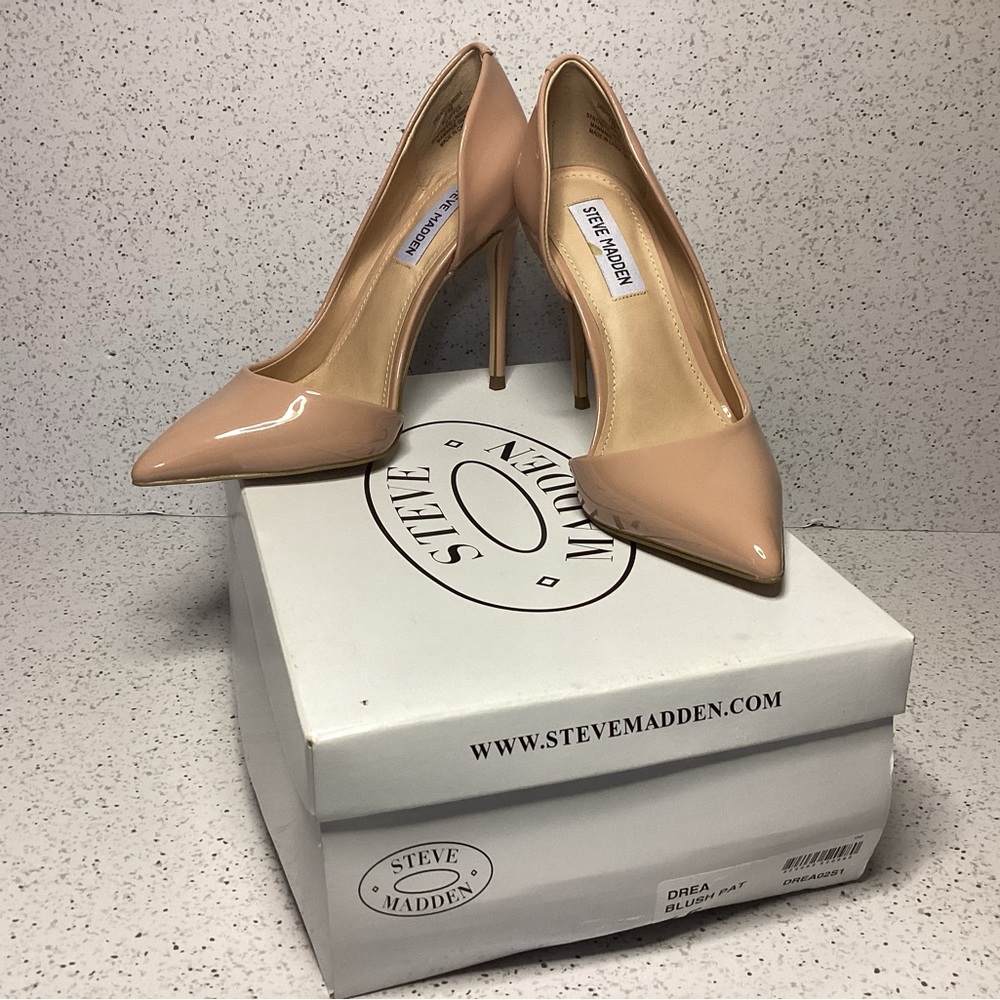 Steve Madden Blush Patent Leather Heels with box, sz 7.5